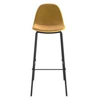 Vladi chaise de bar velours jaune H75
