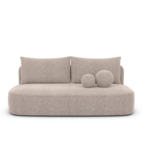 Aldo canapé-lit 3 places en tissu texturé beige