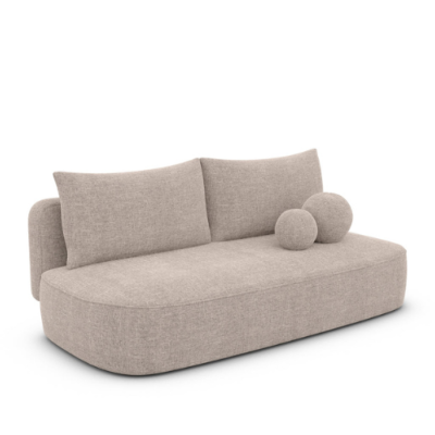 Aldo canapé-lit 3 places en tissu texturé beige