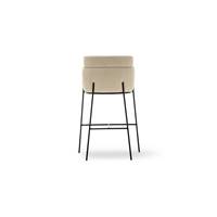 Baita tabouret de bar beige sable et métal noir