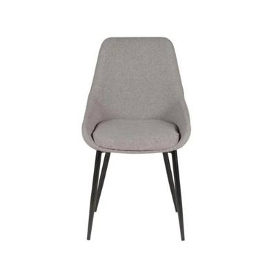 Bari chaise en tissu gris clair
