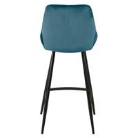 Bari chaise îlot central en velours bleu H67