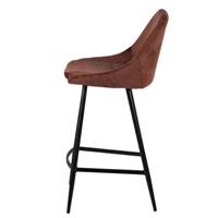 Bari chaise îlot central en velours marron H67