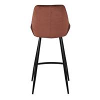 Bari chaise îlot central en velours marron H67