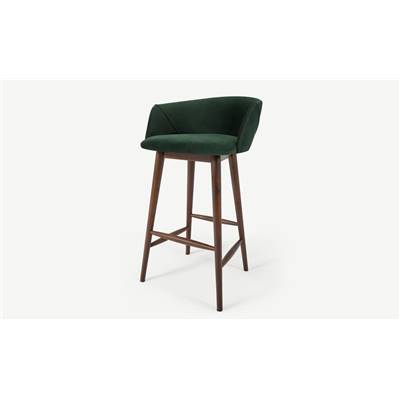 Lule tabouret de bar velours vert sapin