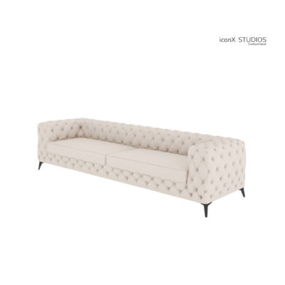 Bali canapé 3 places en cuir beige