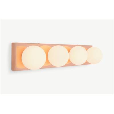Apollo applique murale LED cuivré et verre dépoli