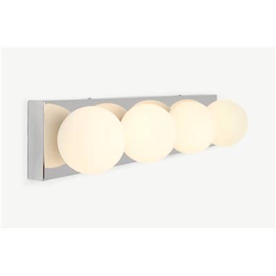 Apollo applique murale LED chromé et verre dépoli