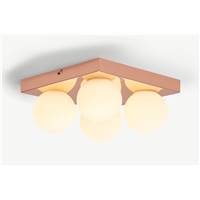 Apollo plafonnier LED fini cuivr et verre dpoli