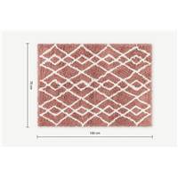 Fes tapis de bain rose 70x100