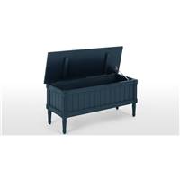 Bourbon banc coffre d'entrée vintage bleu ardoise