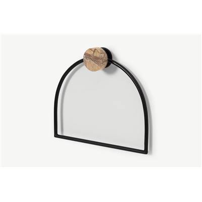 Elan anneau porte-serviette noir mat