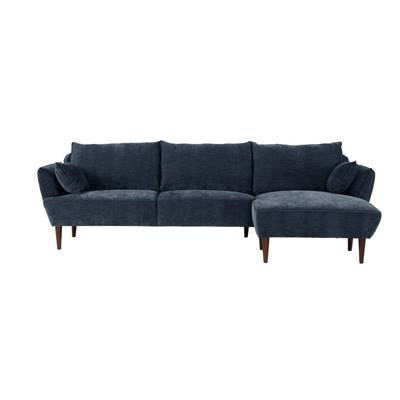 Becca canapé d'angle droit bleu océan