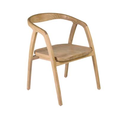 Antalya chaise dossier arrondi en bois de sungkai naturel