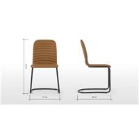 Cata chaise cuir brun