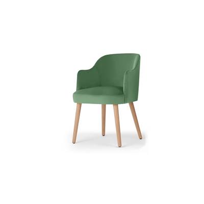 Swinton chaise à accoudoirs velours vert lounge