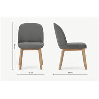 Erdee chaise tissé gris cendré