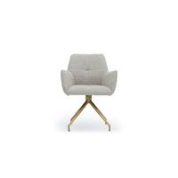 Olivier chaise de bureau gris dorian et acier doré