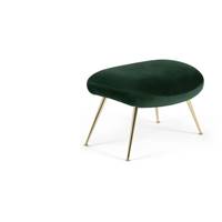 Moby repose-pieds velours vert sapin et laiton