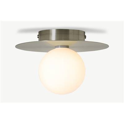 Miwa plafonnier chrome brossé et verre dépoli