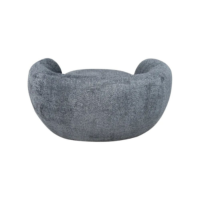 Cocoon fauteuil en bouclettes gris foncé