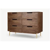 Tayma grande commode bois d'acacia et laiton