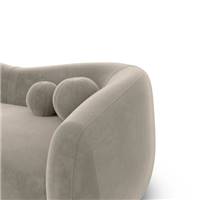 Rico canapé d'angle droit en velours beige foncé