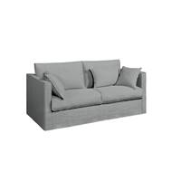 Kylian canapé convertible stonewashed lin épais gris