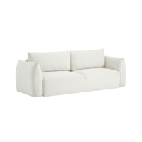Picabi canapé 3 places convertible en tissu chenille écru