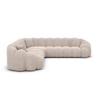 Dolban canapé corner en tissu texturé beige