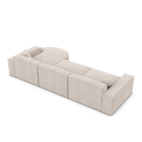 Onys canapé d'angle droiten tissu texturé beige