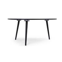 Kraft table basse verre fumé et métal noir