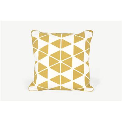 Trio coussin moutarde et blanc 45x45