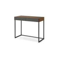 Hopkins bureau compact gris et noyer