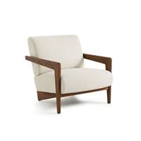 Kamori fauteuil bouclette et noyer