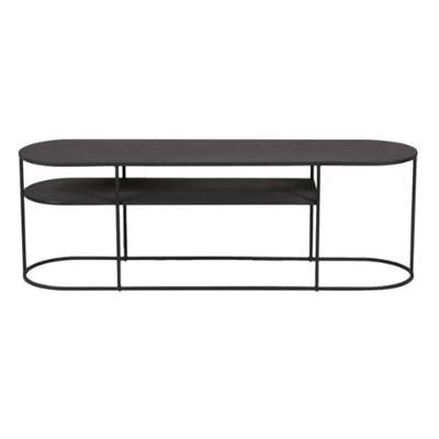 Grayson table basse en métal noir ovale 120cm