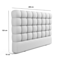 Rediame tête de lit 200cm en tissu texturé beige