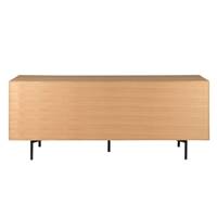 Hyma meuble bas 4 portes en chêne naturel