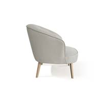 Lindsay chaise en tissu gris clair