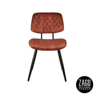 Lizzy chaise en velours cognac H45
