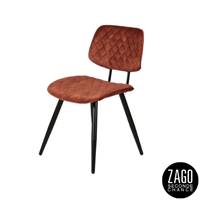 Lizzy chaise en velours cognac H45