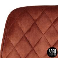 Lizzy chaise en velours cognac H45