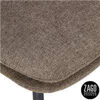 Luz fauteuil en tissu marron foncé aspect chiné
