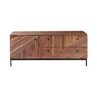 Maize meuble TV 1 porte 2 tiroirs en bois recyclé et métal