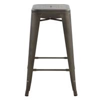 Joshua tabouret de bar en métal gris mat H66