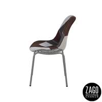 Multi chaise style scandinave patchwork foncés pieds gris