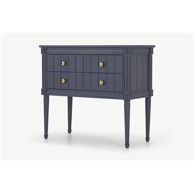 Bourbon buffet vintage bleu foncé et laiton