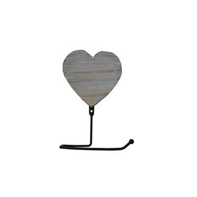 Dérouleur papier wc coeur bois