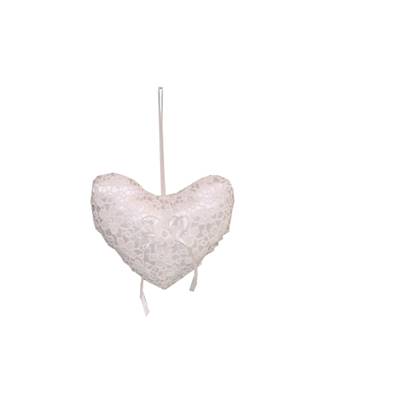 Coeur à suspendre dentelle