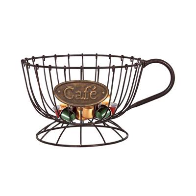 Range capsules café en forme de tasse